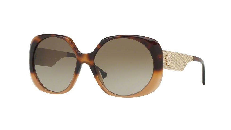 Versace VE4331 Single Vision Prescription Sunglasses VE4331-520513-57 - Lens Diameter 57 mm, Frame Color Havana/light Brown