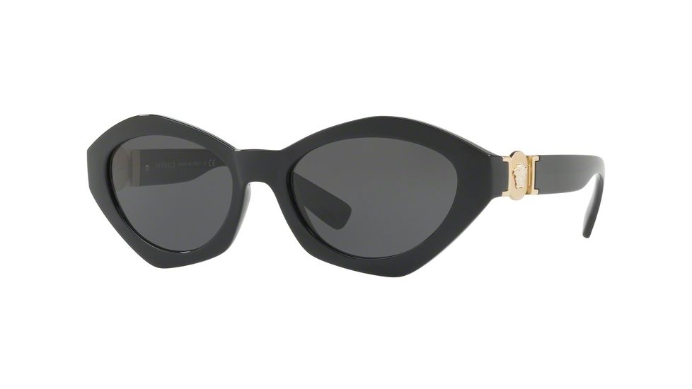 Versace VE4334 Progressive Prescription Sunglasses VE4334-GB1-87-54 - Lens Diameter 54 mm, Frame Color Black