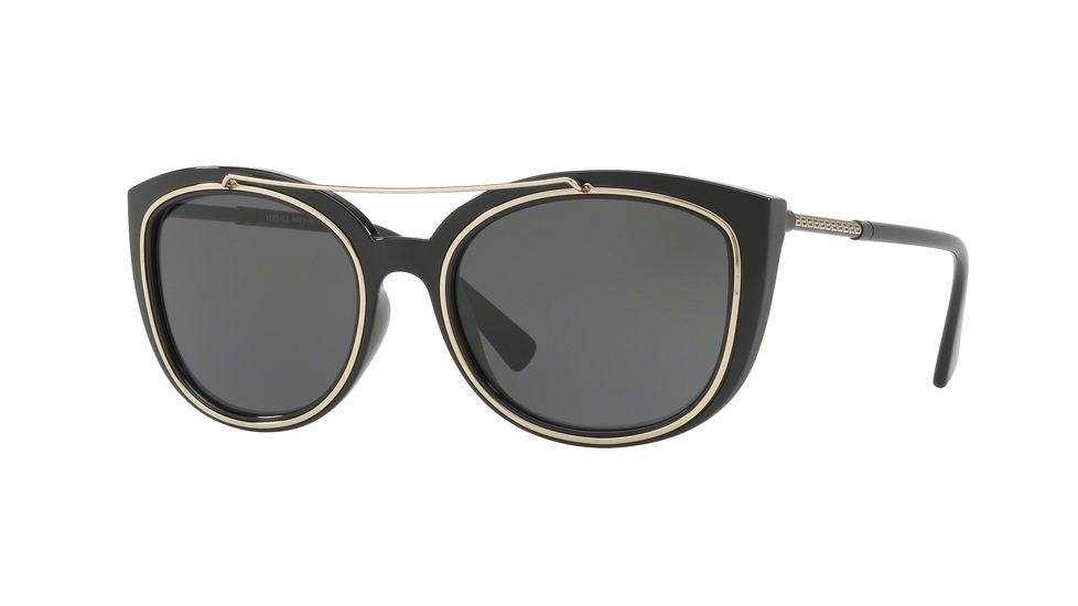 Versace VE4336 Progressive Prescription Sunglasses VE4336-GB1-87-56 - Lens Diameter 56 mm, Frame Color Black