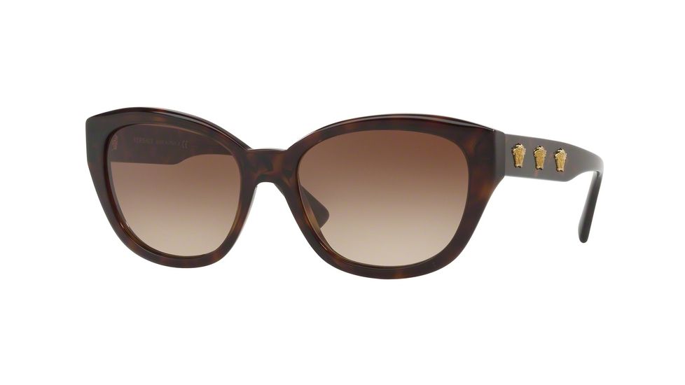Versace VE4343 Progressive Prescription Sunglasses, 56mm, Havana, VE4343-108-13-56-PRO