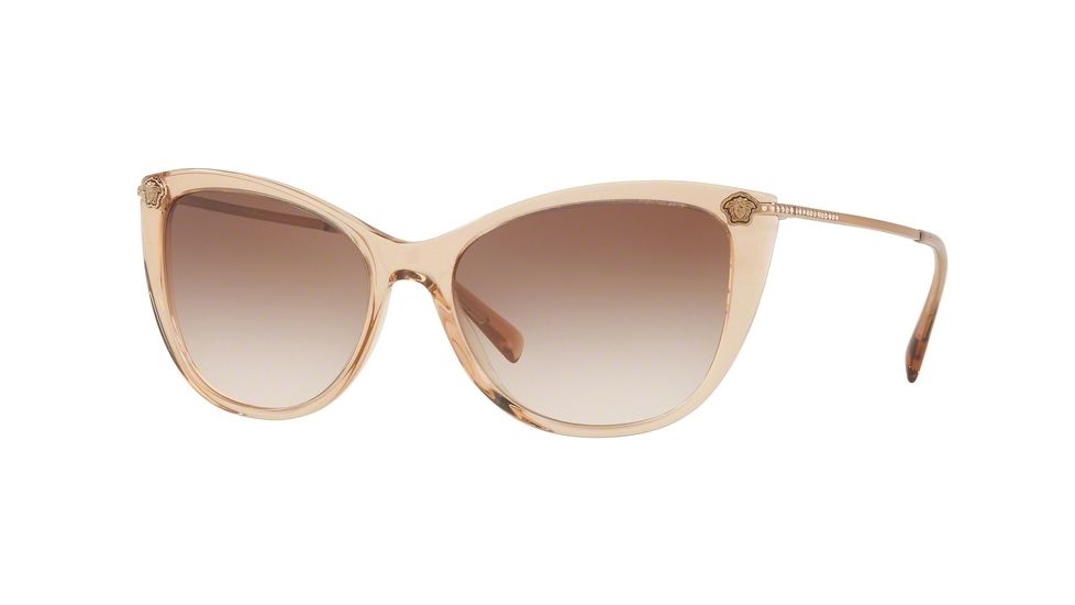 Versace VE4345B Progressive Prescription Sunglasses VE4345B-521513-57 - Lens Diameter 57 mm, Frame Color Transparent Light Brown