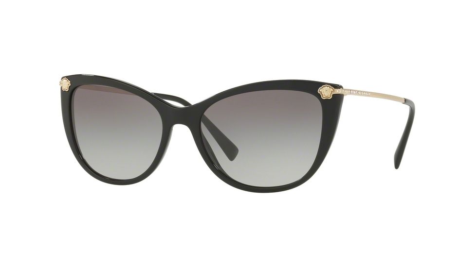 Versace VE4345B Progressive Prescription Sunglasses, 57mm, Black, VE4345B-GB1-11-57-PRO