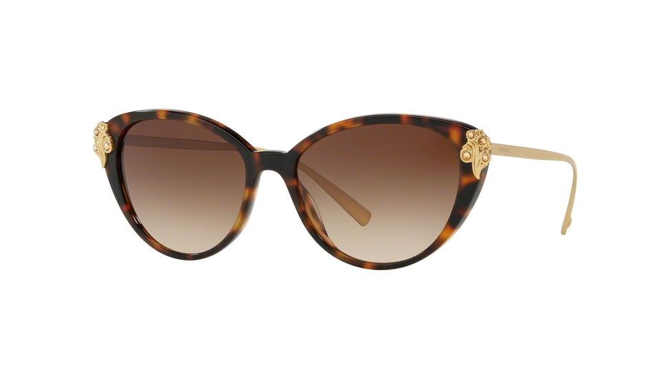 Versace VE4351B Progressive Prescription Sunglasses, 55mm, Havana, VE4351B-526713-55-PRO