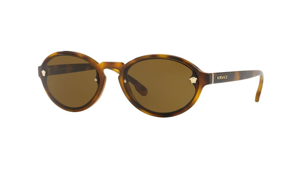 Versace VE4352 Sunglasses 527673-54 - Havana Frame, Brown Lenses