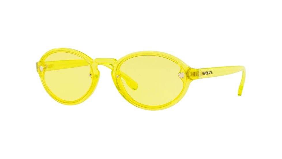 Versace VE4352 Sunglasses 528285-54 - Transparent Yellow Frame, Yellow Lenses