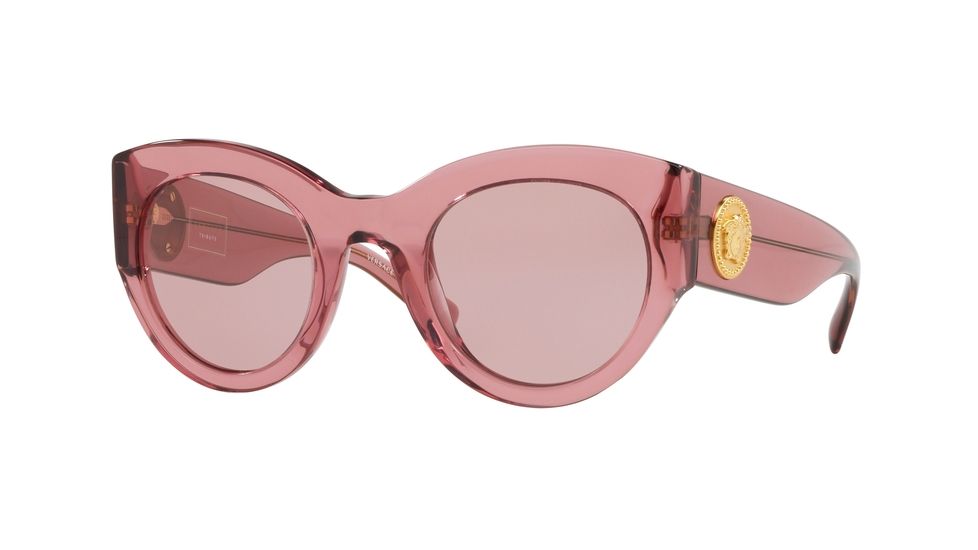 Versace VE4353A Sunglasses 523484-51 - Transparent Pink Frame, Light Violet Lenses