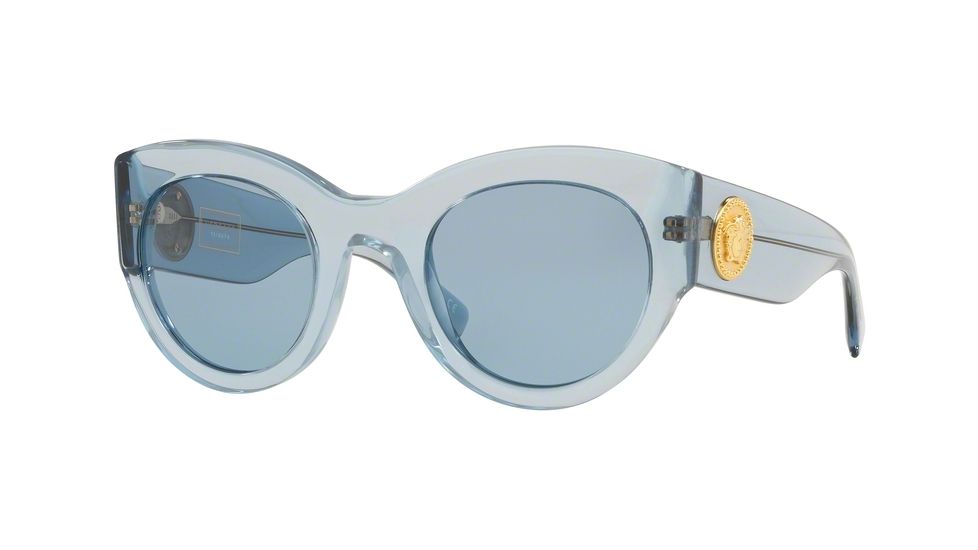 Versace VE4353A Sunglasses 528772-51 - Transparent Azure Frame, Azure Lenses