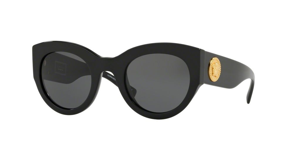 Versace VE4353A Sunglasses GB1/87-51 - Black Frame, Grey Lenses