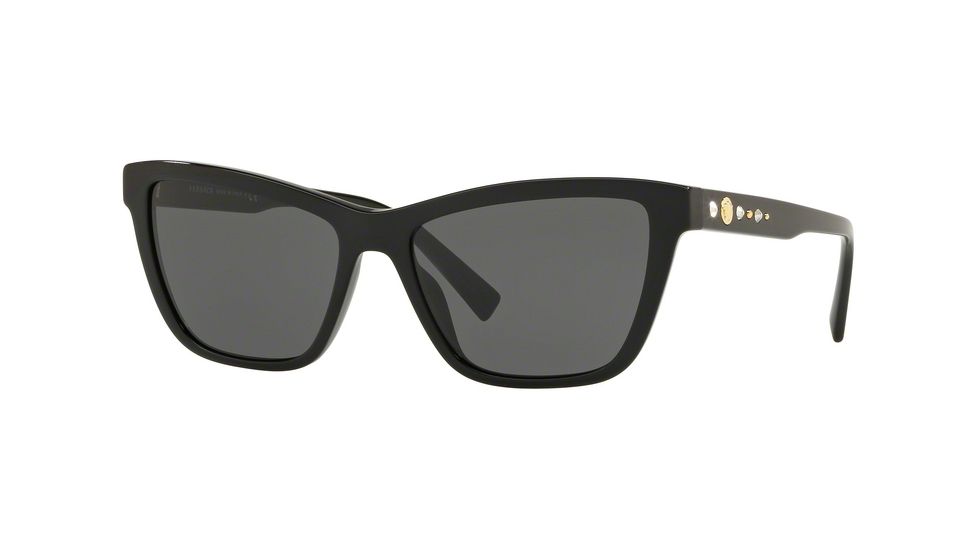 Versace VE4354B Sunglasses GB1/87-55 - Black Frame, Grey Lenses