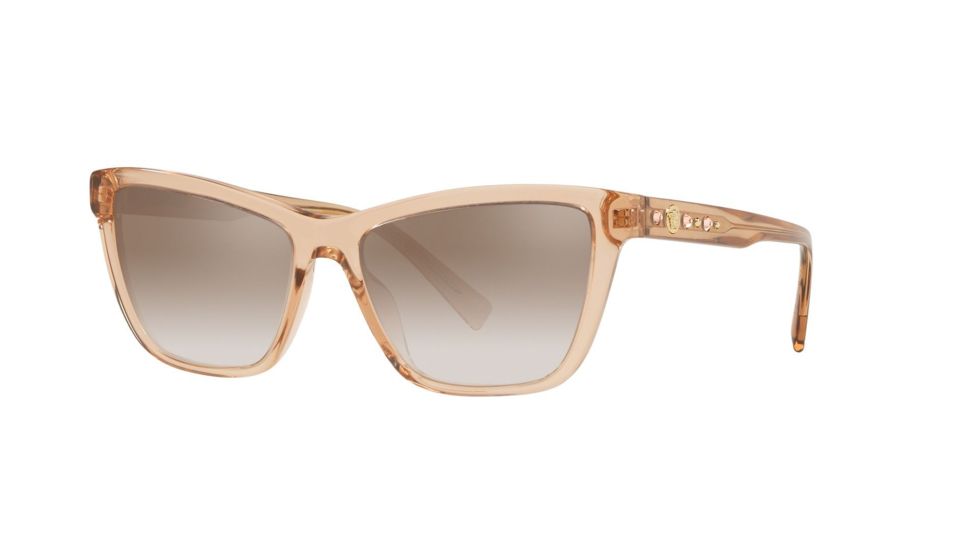 Versace VE4354B Bifocal Prescription Sunglasses, 55mm, Transparent Brown, VE4354B-524194-55-BI