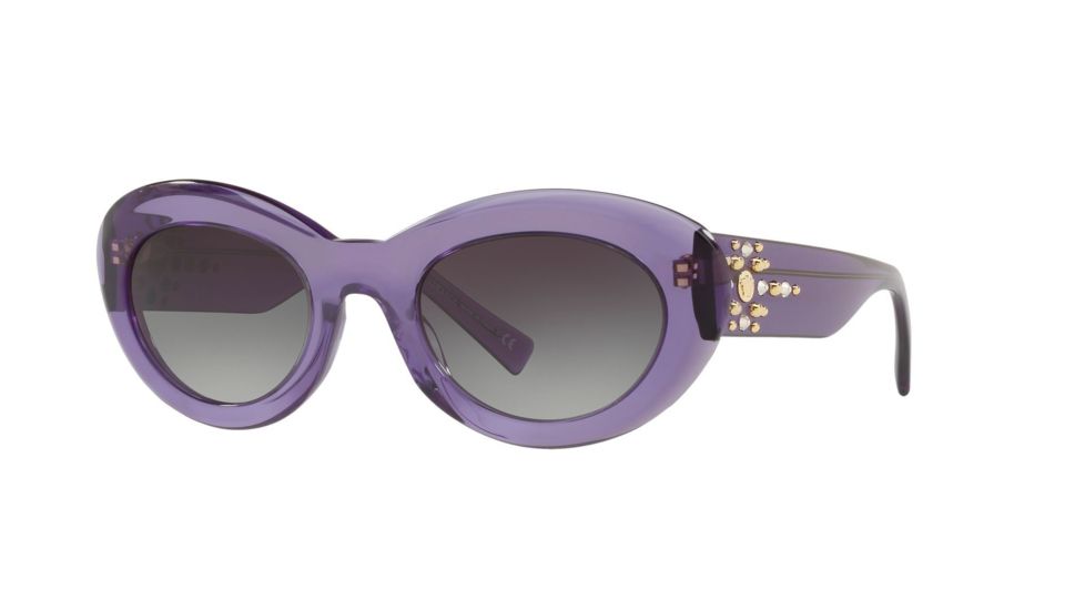 Versace VE4355B Bifocal Prescription Sunglasses, 52mm, Transparent Violet, VE4355B-51603C-52-BI