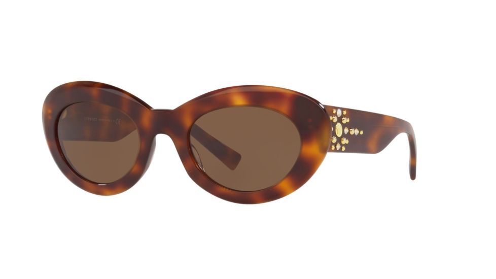 Versace VE4355B Bifocal Prescription Sunglasses, 52mm, Havana, VE4355B-521773-52-BI