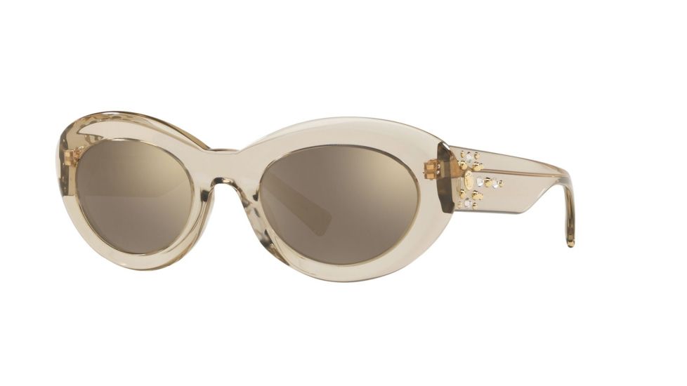 Versace VE4355B Bifocal Prescription Sunglasses, 52mm, Transparent Beige, VE4355B-52885A-52-BI