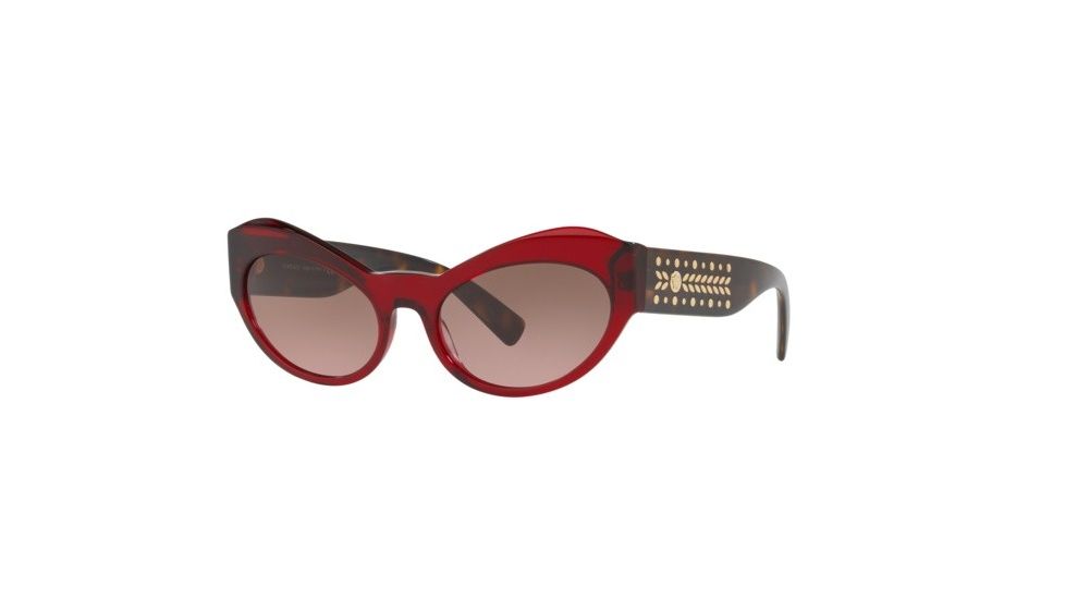 Versace VE4356 Prescription Sunglasses, 54mm, Transparent / Red, VE4356-388-14-54-SV