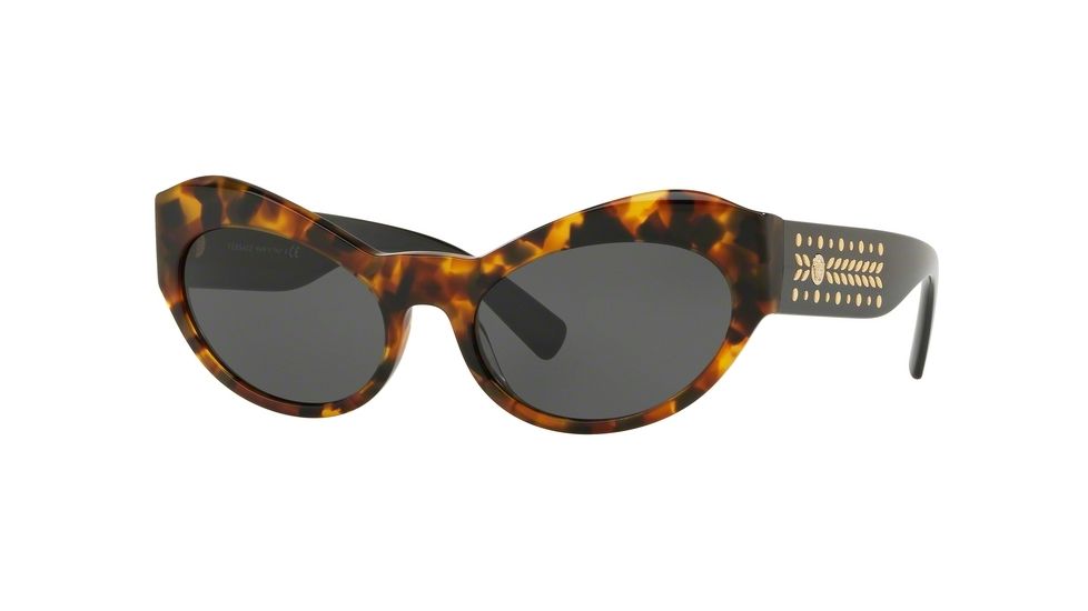 Versace VE4356 Sunglasses 511987-54 - Havana Frame, Grey Lenses