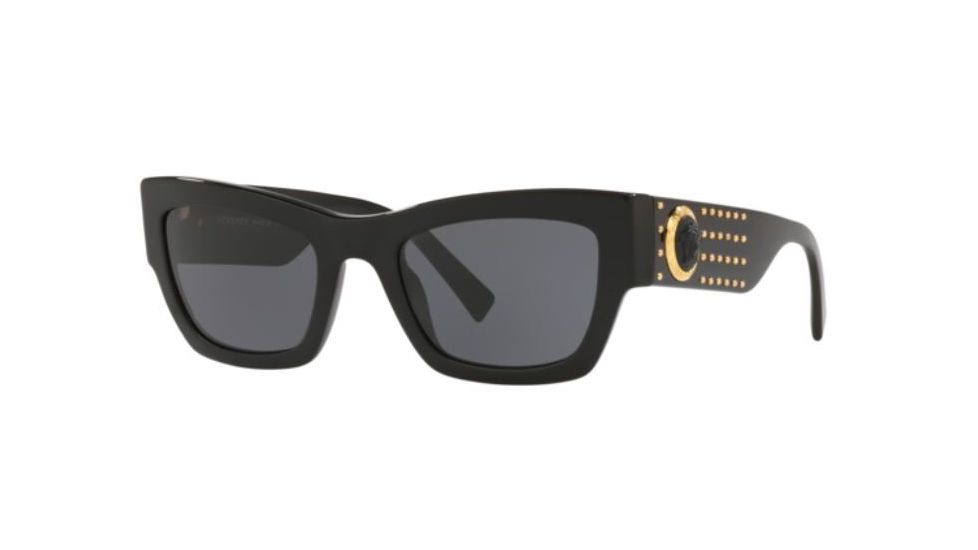 Versace VE4358 Prescription Sunglasses, 52mm, Black, VE4358-529587-52-SV