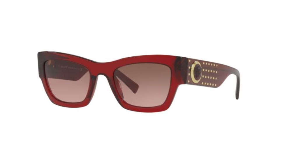 Versace VE4358 Prescription Sunglasses, 52mm, Transparent / Red, VE4358-529714-52-SV