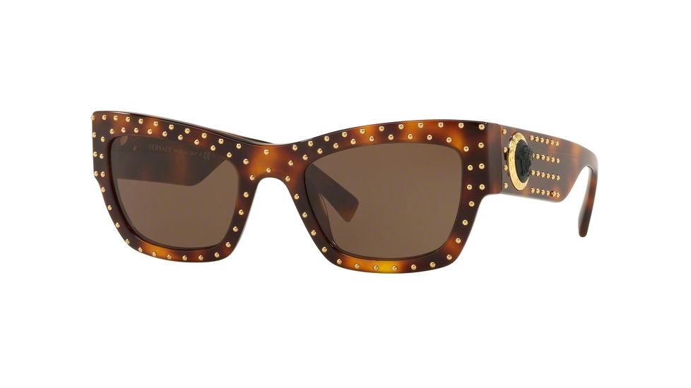 Versace VE4358 Prescription Sunglasses, 52mm, Havana, VE4358-521773-52-SV