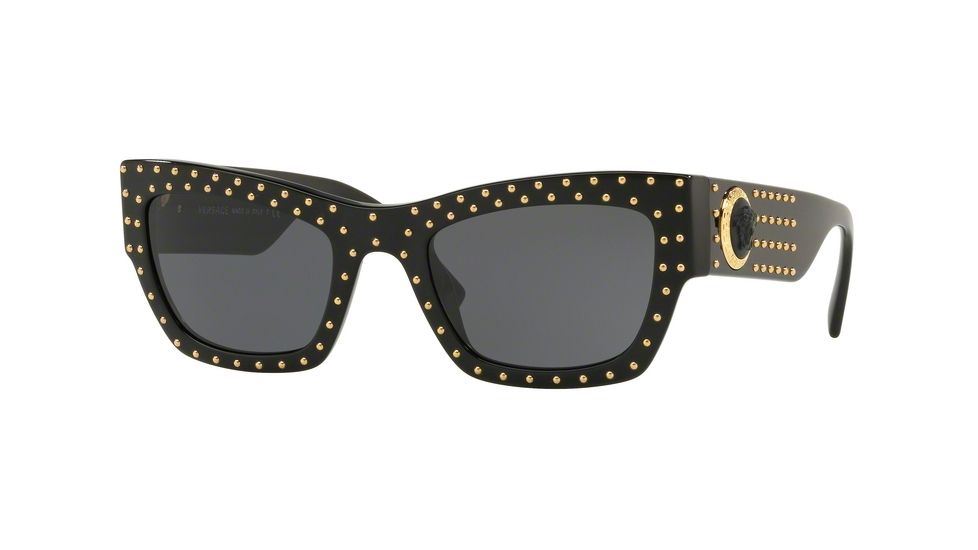 Versace VE4358 Prescription Sunglasses, 52mm, Black, VE4358-GB1-87-52-SV