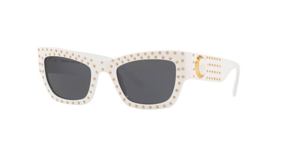 Versace VE4358 Prescription Sunglasses, 52mm, White, VE4358-401-87-52-SV