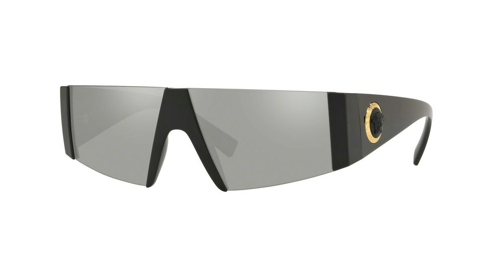 Versace VE4360 Sunglasses GB1/6G-36 - Black Frame, Light Grey Mirror Silver Lenses