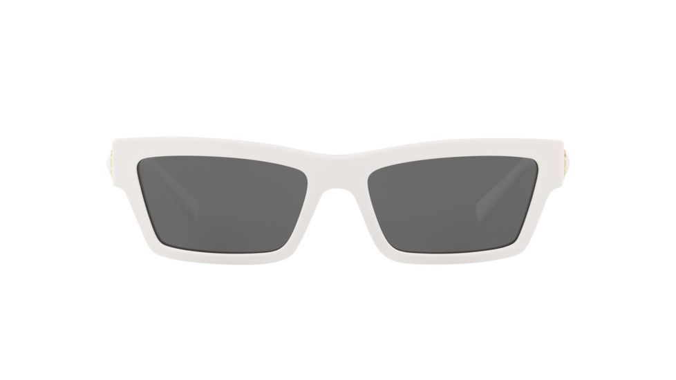 Versace VE4362 Progressive Prescription Sunglasses, 55mm, White, VE4362-401-87-55-PRO