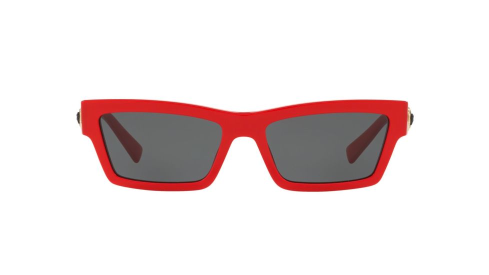 Versace VE4362 Progressive Prescription Sunglasses, 55mm, Red, VE4362-506587-55-PRO