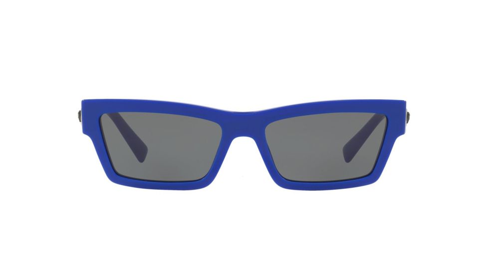 Versace VE4362 Progressive Prescription Sunglasses, 55mm, Blue, VE4362-529487-55-PRO