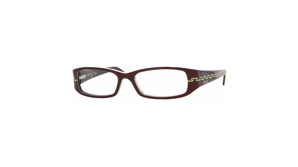 Versus VR8059-573-5215 Eyeglasses with No Line Progressive Rx Prescription Lenses Top Brown On Transparent Gray Frame