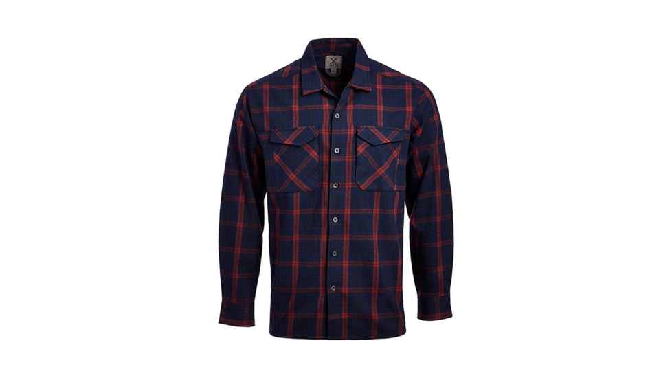Vertx Canyon River Flannel - Mens, Midnight Clay Plaid, 2XL, F1 VTX1501 MDCP 2XL