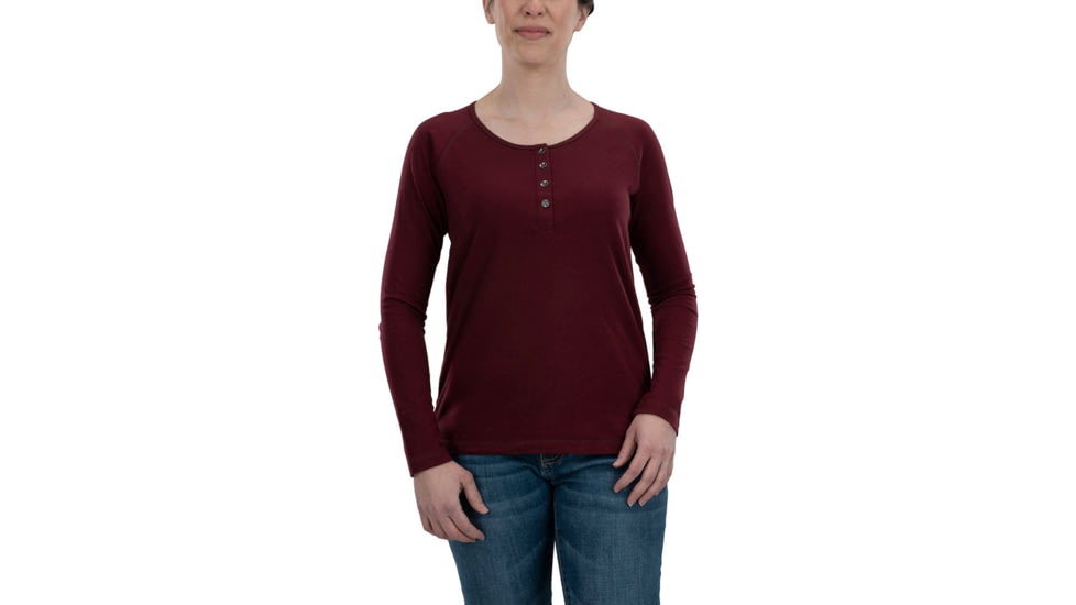Vertx Collins Henley Long Sleeve Shirt - Womens, Warm Wine, Extra Large, F1 VTX7015 WW XLARGE