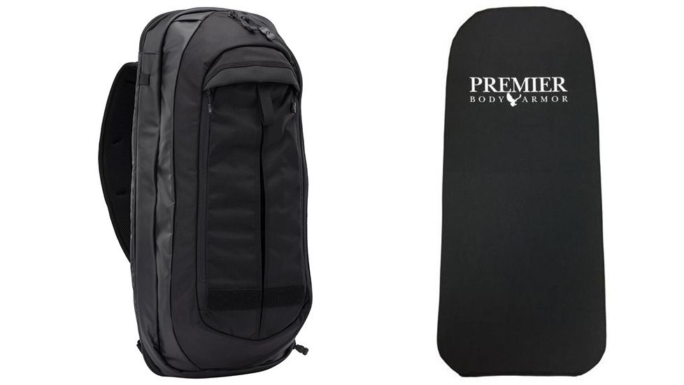 Vertx Commuter XL 23L Backpack with Premier Body Armor Black Ballistic Panel, Black, F1 VTX5076 IBK/GBK NA-KIT1