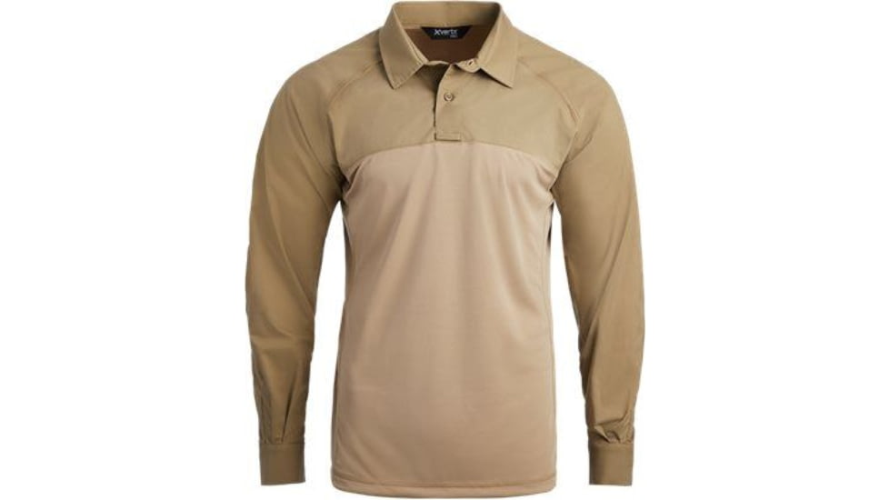 Vertx Fusion Flex Performance Hybrid Shirt - Long Sleeve, Desert Tan - VTX8255DT2XLLONG