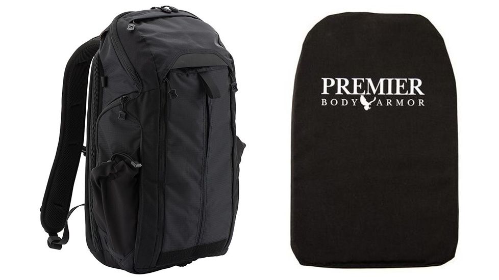 Vertx Gamut 2.0 Backpack, 25 liters, Premier Body Armor Ballistic Panel, Black, F1 VTX5016 IBK NA-KIT1