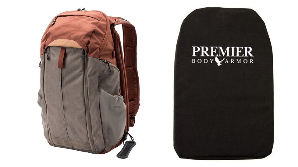 Vertx Gamut 2.0 Backpack, 25 liters, Premier Body Armor Ballistic Panel, Sienna/Shock Cord, F1 VTX5016 SI/SHC NA-KIT1