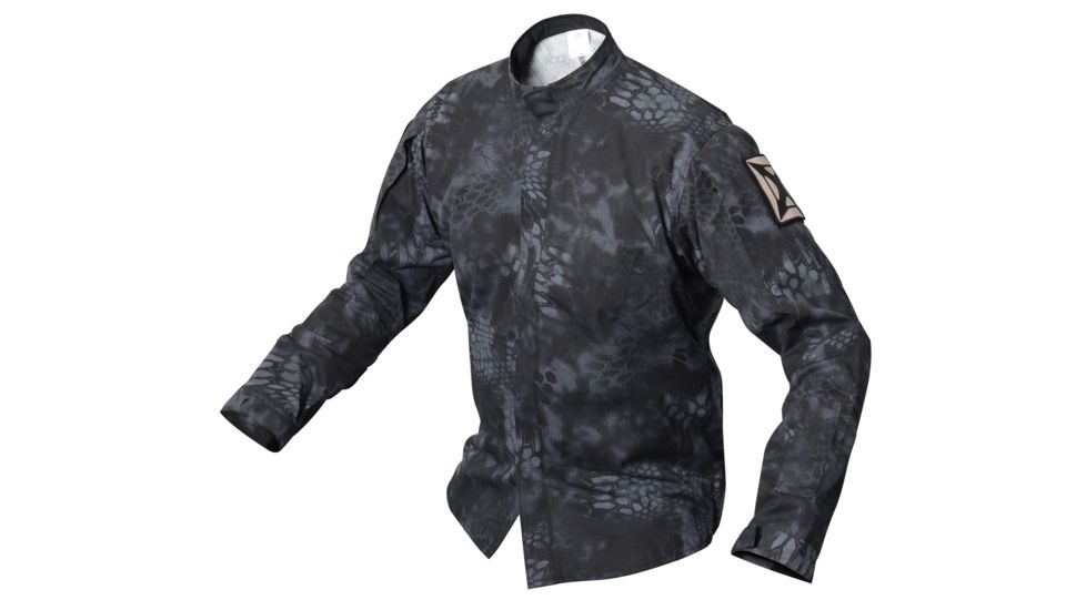 Vertx L/S Gunfighter Kryptek Typhon 50% Nylon/50% Cotton Ripstop w/CRF, Typhon, LARGE VTX8220KTP-LARGE