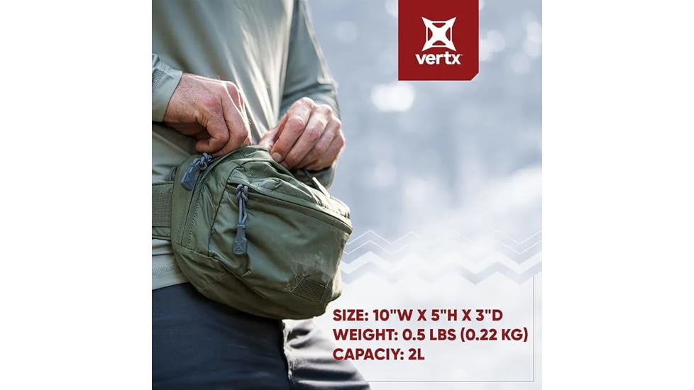 Vertx Long Walks Mp Waist Pack, Canopy Green - VTX5057CGNNANA