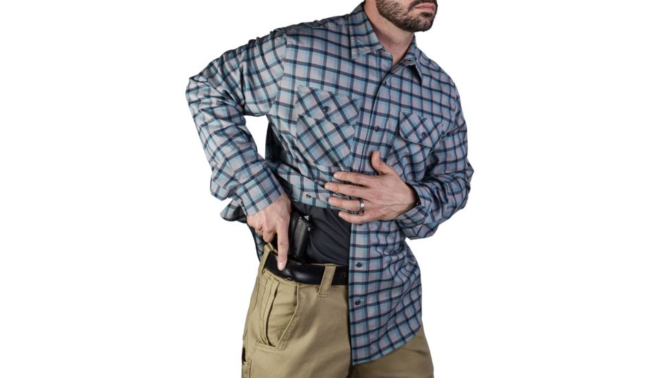 Vertx Men's  Weapon Guard Long Sleeve Guardian Shirt, Blue Plaid, Extra Large Regular F1 VTX1440 BLP XLARGE REG