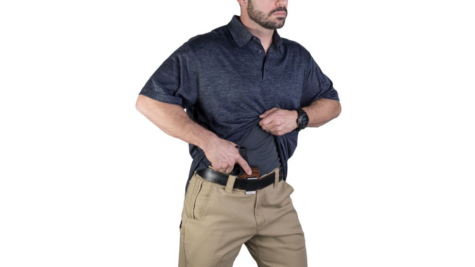 Vertx Men's  Weapon Guard Short Sleeve Assessor Polo, Heather Navy, 2Xl F1 VTX1450 HNV 2XL