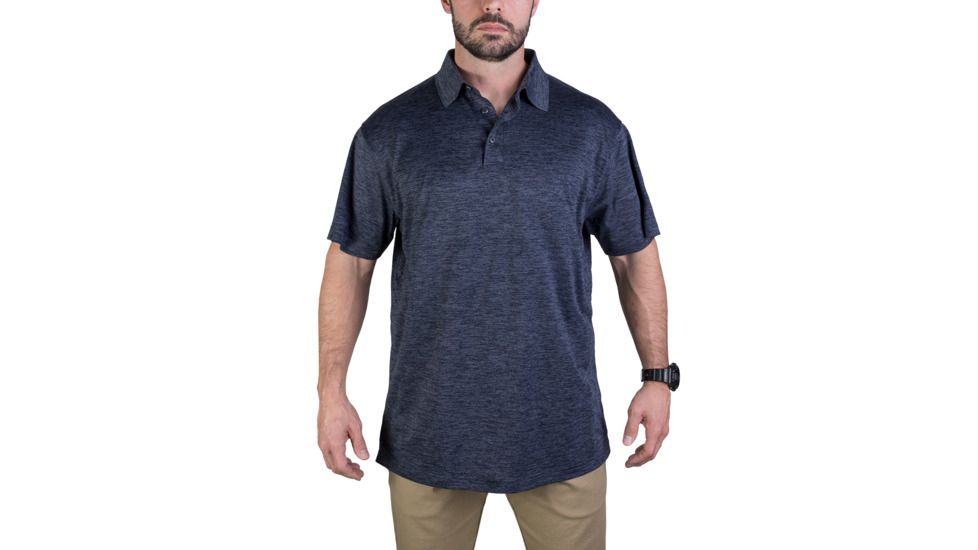 Vertx Men's  Weapon Guard Short Sleeve Assessor Polo, Heather Navy, 2Xl F1 VTX1450 HNV 2XL