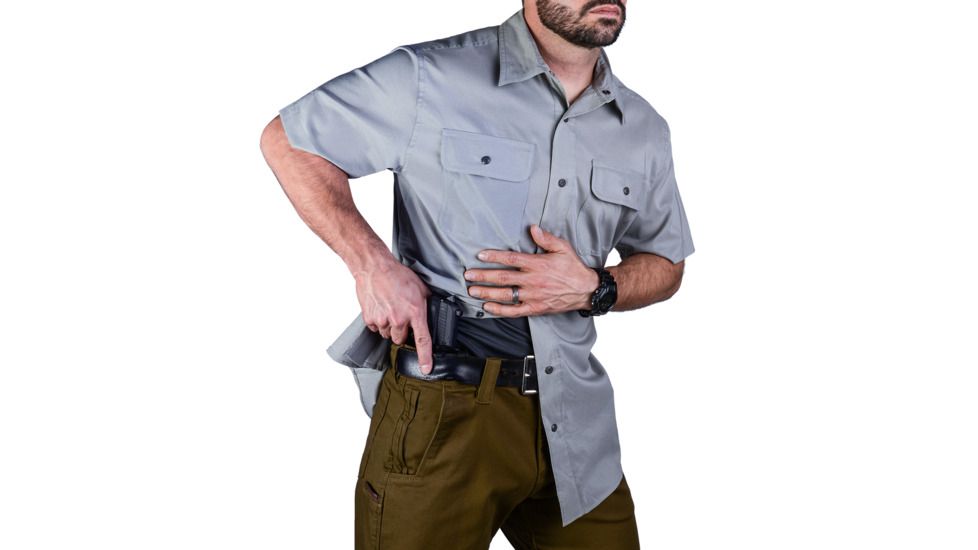 Vertx Men's  Weapon Guard Short Sleeve Guardian Shirt, Grey, Small F1 VTX1430 GY SMALL