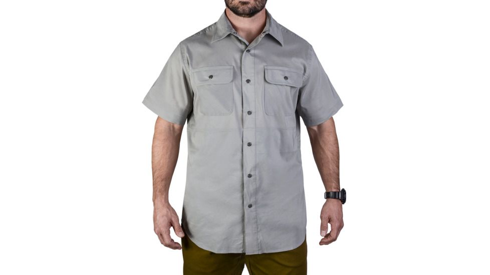 Vertx Men's  Weapon Guard Short Sleeve Guardian Shirt, Grey, Small F1 VTX1430 GY SMALL