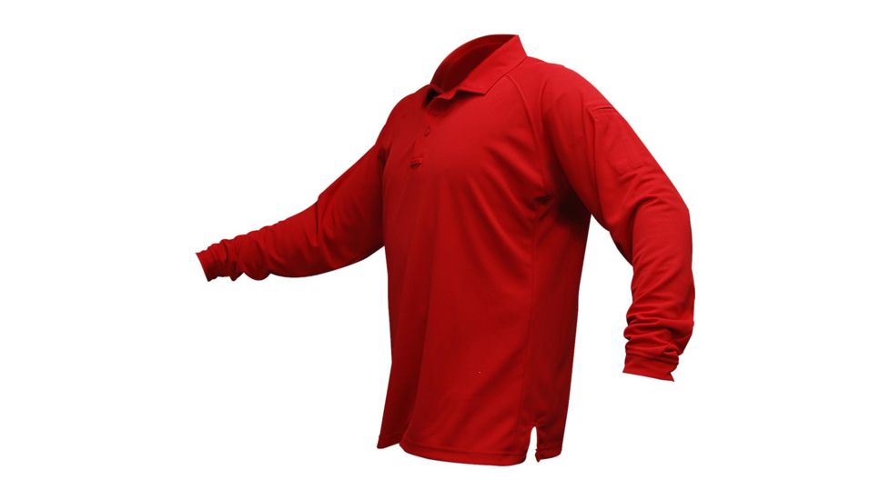 Vertx Men's Coldback Long Sleeve Polo Shirt, Red, Size Small VTX4020RDP-SMALL