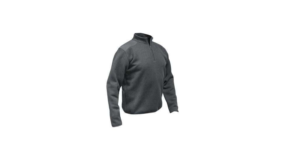 Vertx Ops Hatch Smoke Grey Poly-Wool 1/4 Zip Neck Sweater with Micro Fleece, 2XL VTX740SMG-2XL