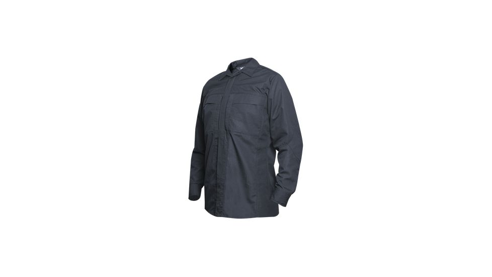 Vertx Phantom Ops L/S Zipper Shirt- Navy Ripstop 65P/35C, Large-Long VTX8720NV-LARGE-LONG