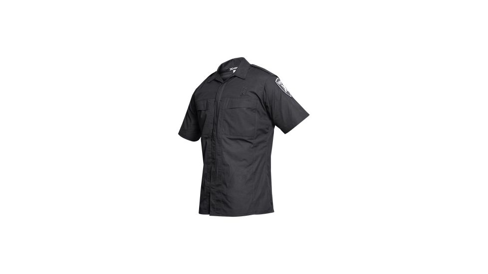 Vertx Phantom Ops S/S Zipper Shirt- Black Ripstop 65P/35C, 2XL VTX8700BK-2XL