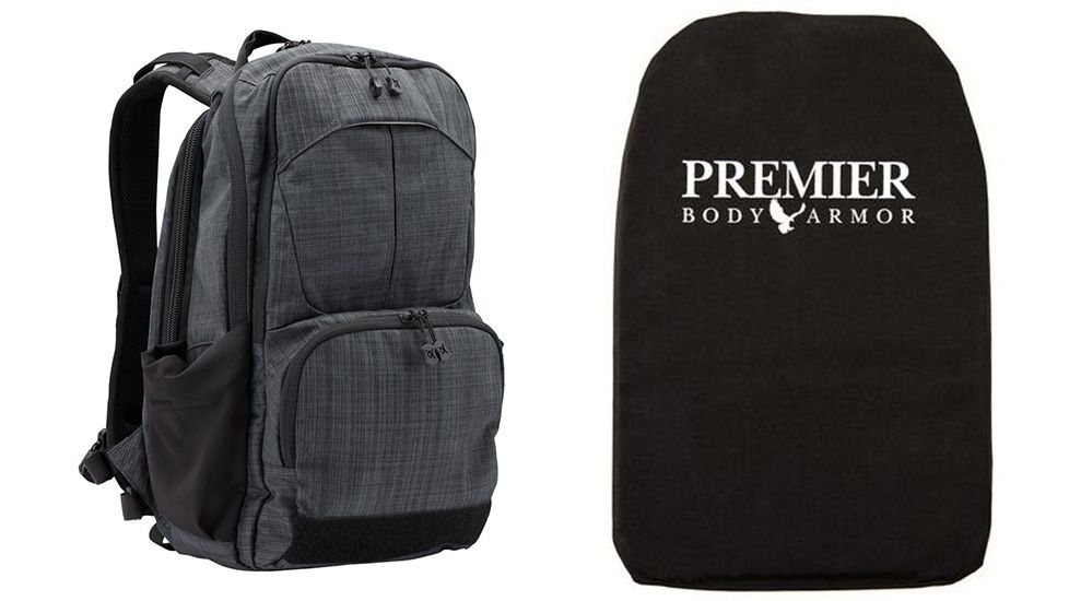 Vertx Ready Pack 2.0 in Heather Black with Premier Body Armor Ballistic Panel