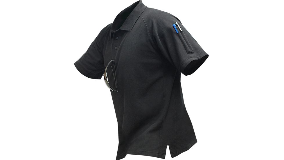Vertx S/S 100% Cotton W/Innodry Polo W/ Pencil Pocket, Black, XLarge VTX3000BK-XLARGE