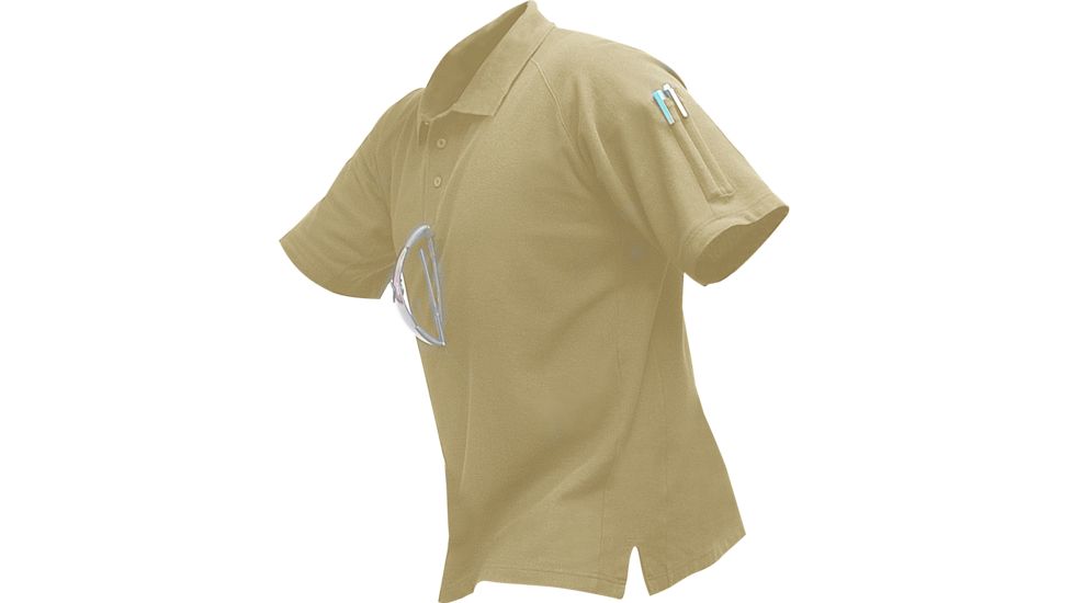 Vertx S/S 100% Cotton W/Innodry Polo W/ Pencil Pocket, Tan, XSmall VTX3000TN-XSMALL