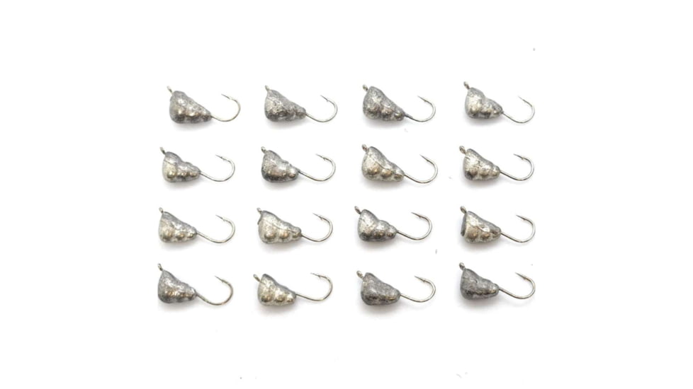 Vexan 50-Pack Unpainted Tungsten Grub Ice Fishing Jigs, UnpaintedTungsten Grub, 3.5g, 4mm, TVFG-3.5g-10 Unpainted